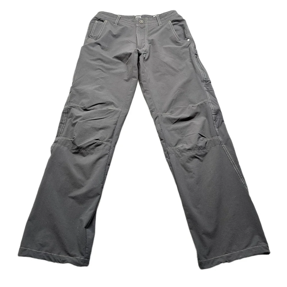 Kuhl Hiking Pants Mens 30x32 Gray Stretch Articulated Knee Utility Straight Leg